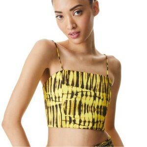 Alice + Olivia Sun Drenched Sun Beam Smocked Bustier Bandeau top